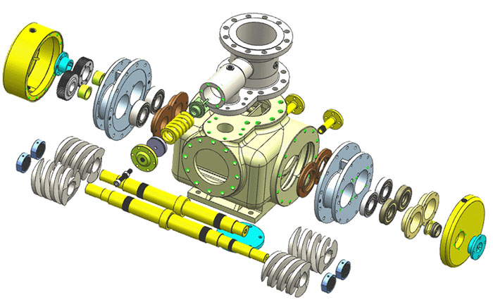 雙螺(luó)杆泵結構(gòu)圖